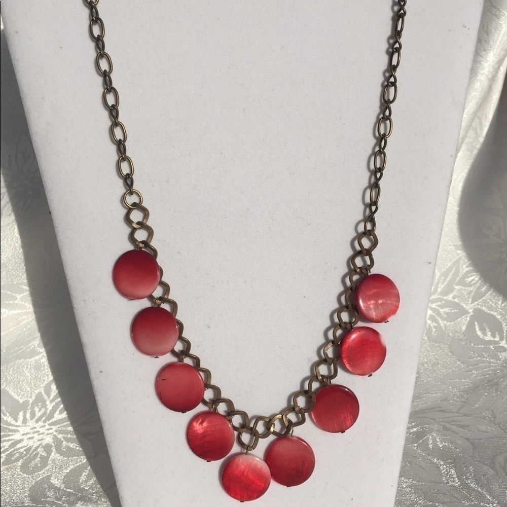 Free with $25+ purchase Brass and Shell Necklace